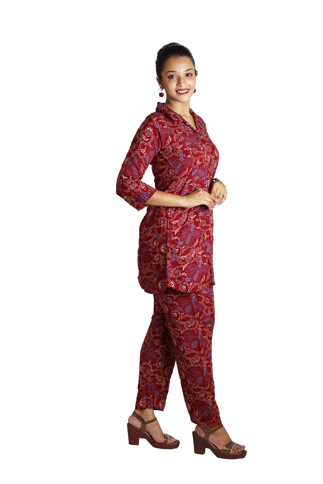 Red Wrikal Co-Ord Set