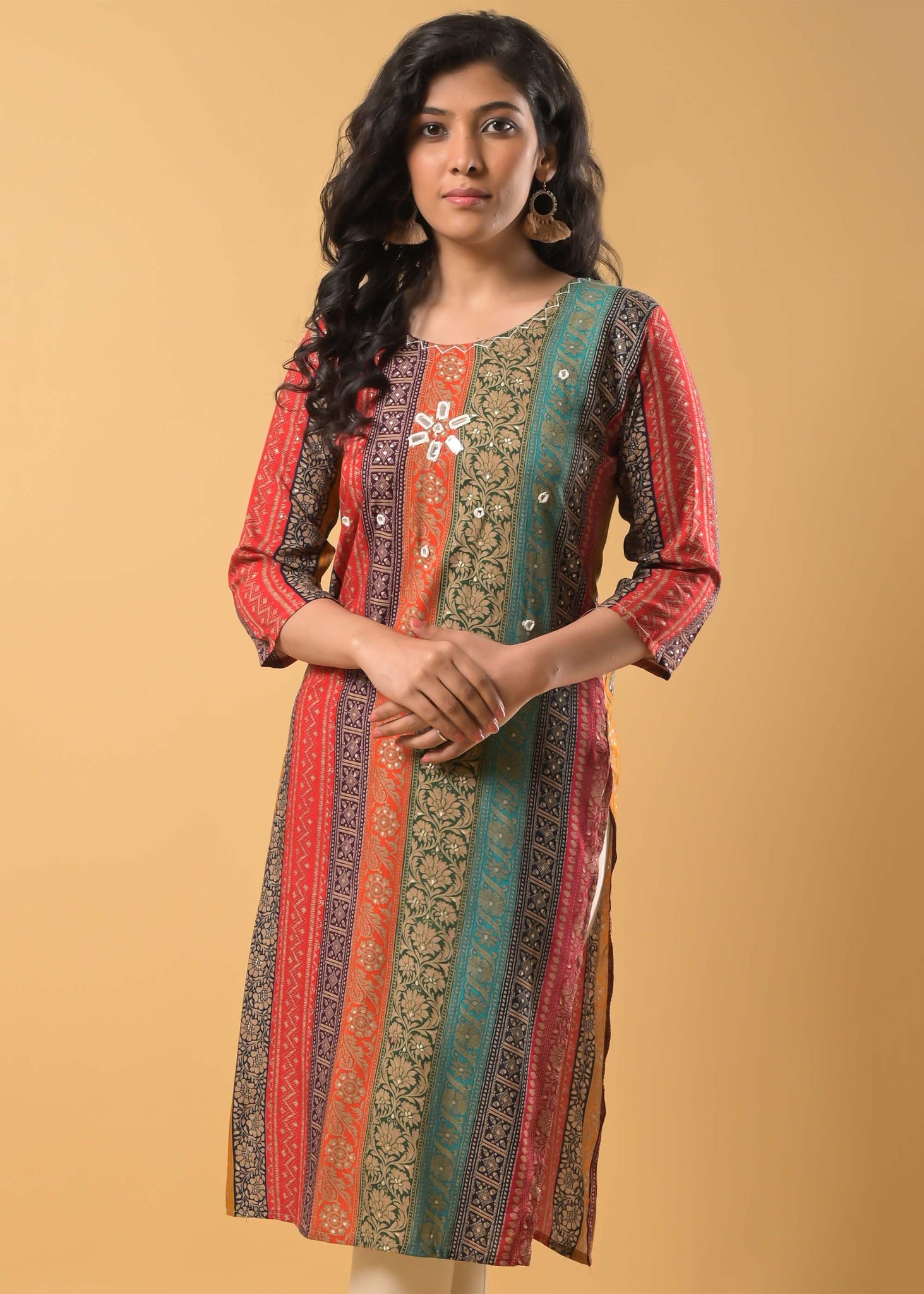 Multi Color Rayon Kurti
