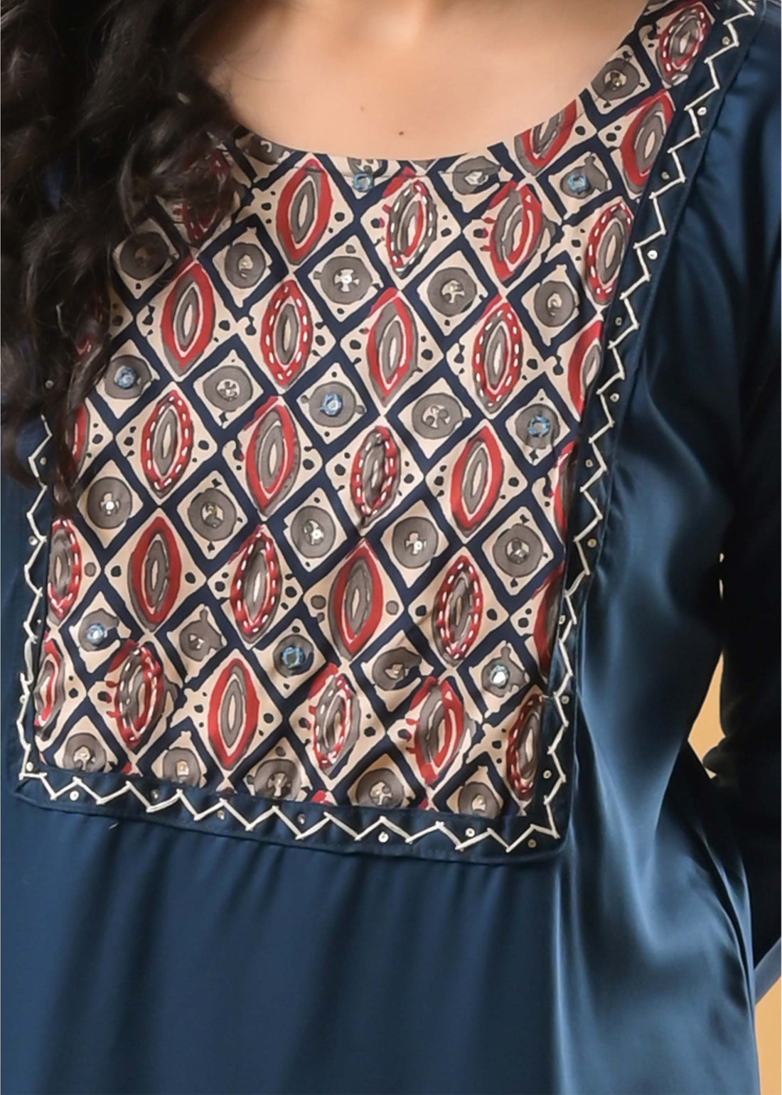 Dark Blue Rayon Kurti