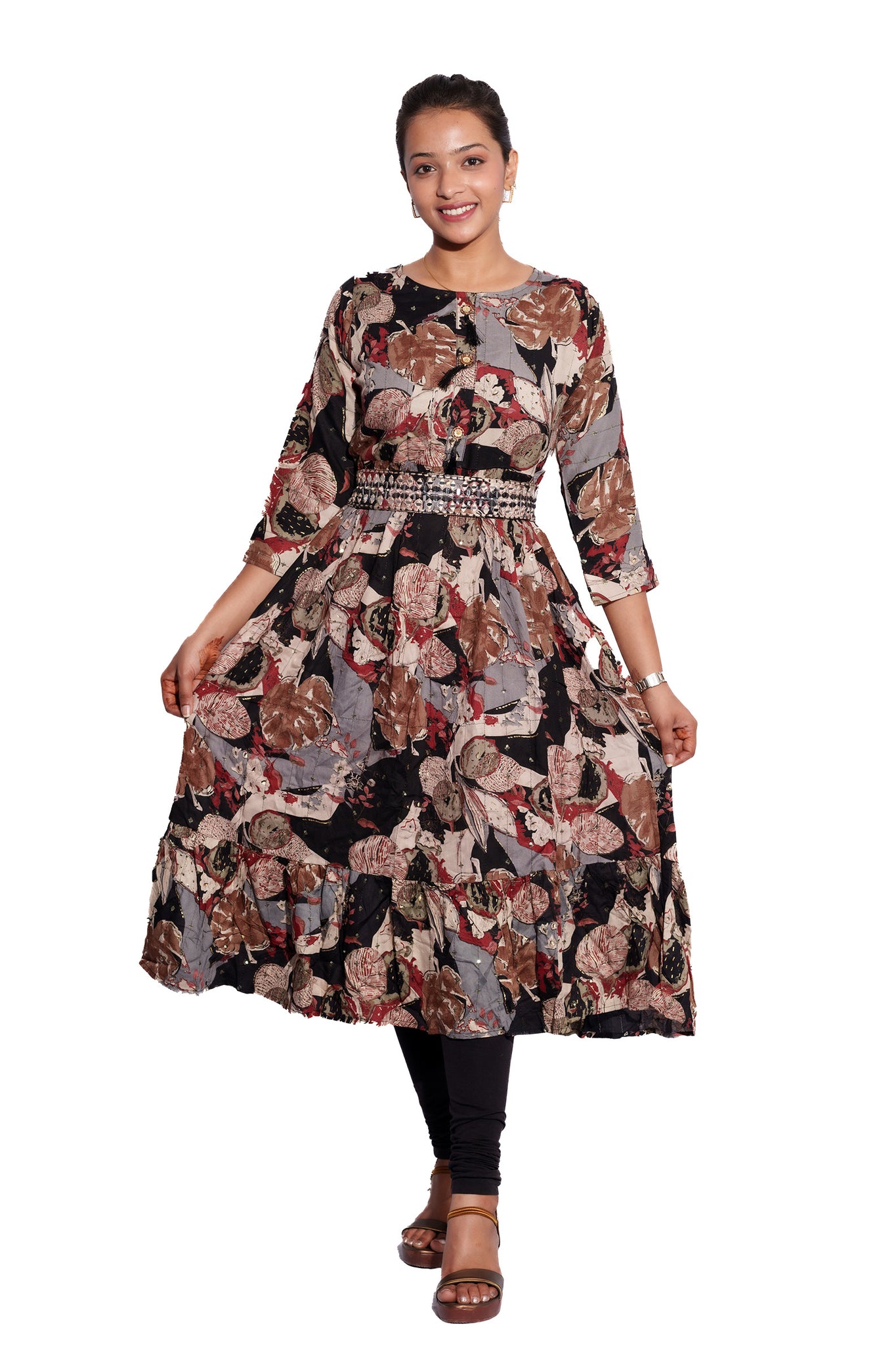 Black Flared Kurti