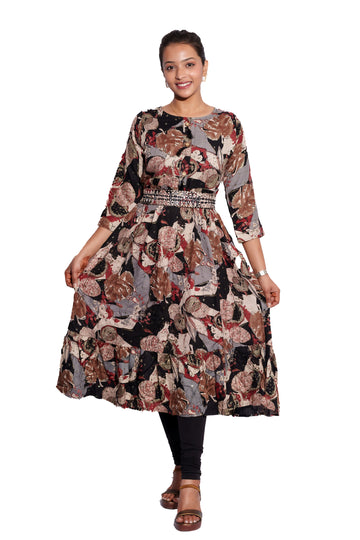 Black Flared Kurti