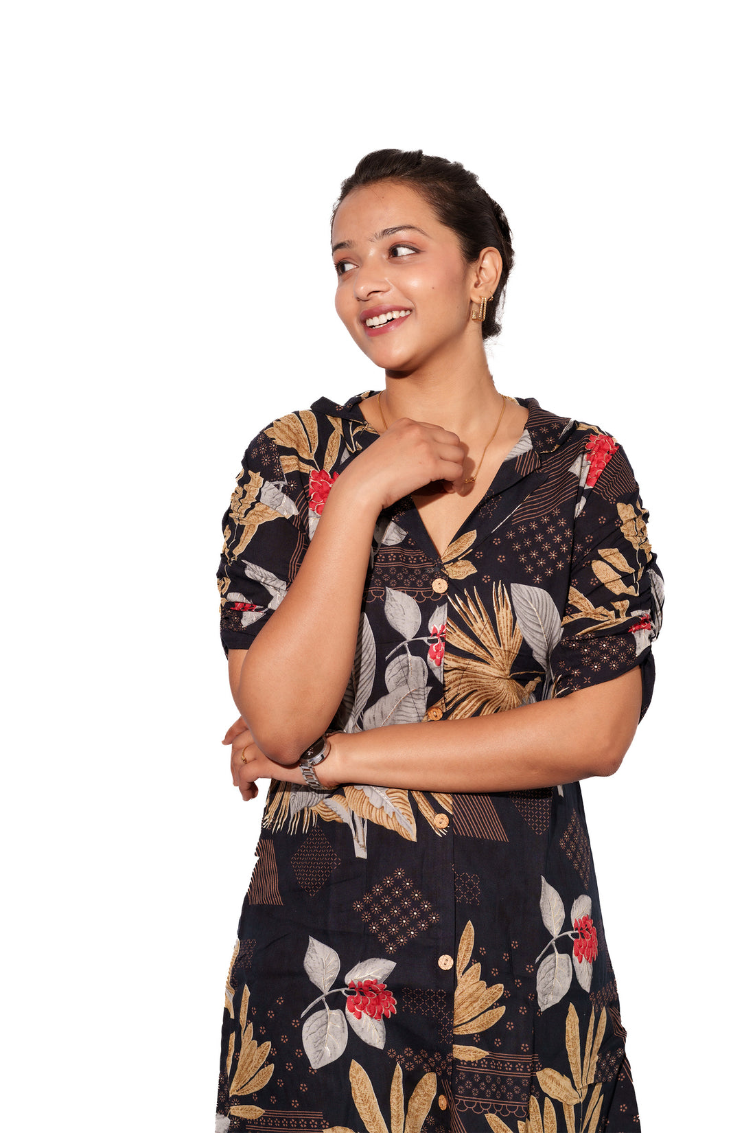 Women Floral Print A-line Kurta