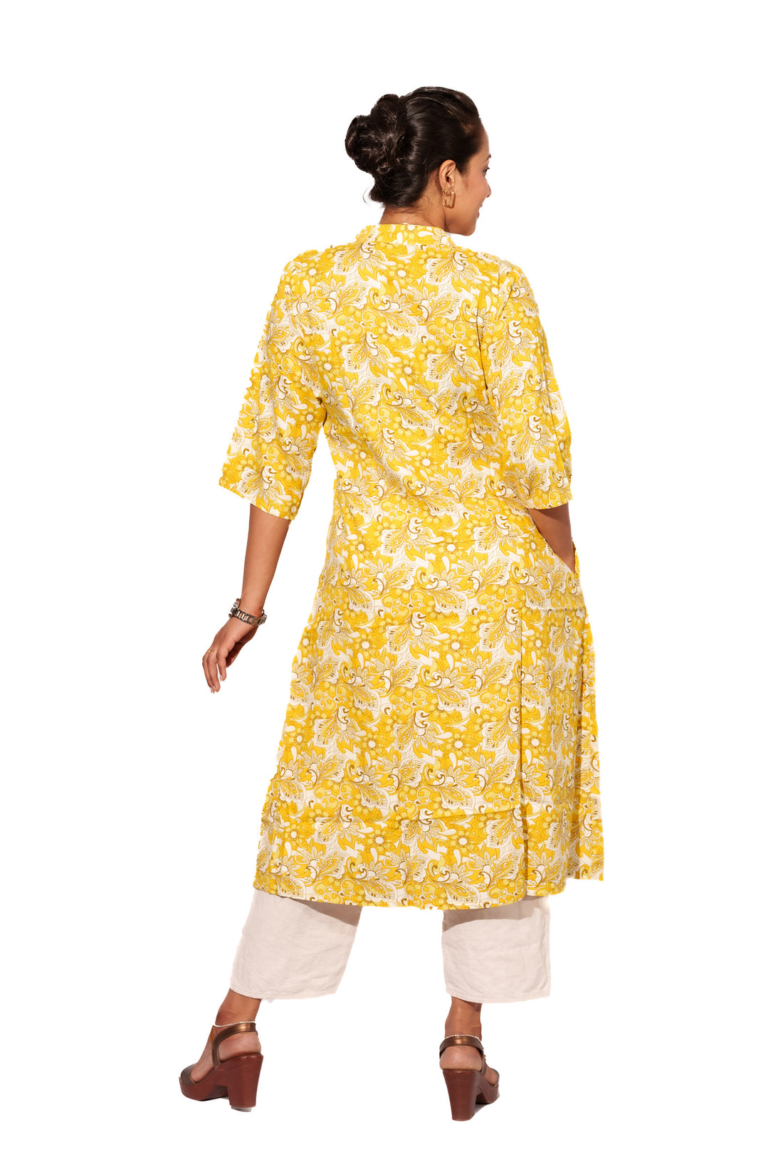 Yellow Rayon Kurti