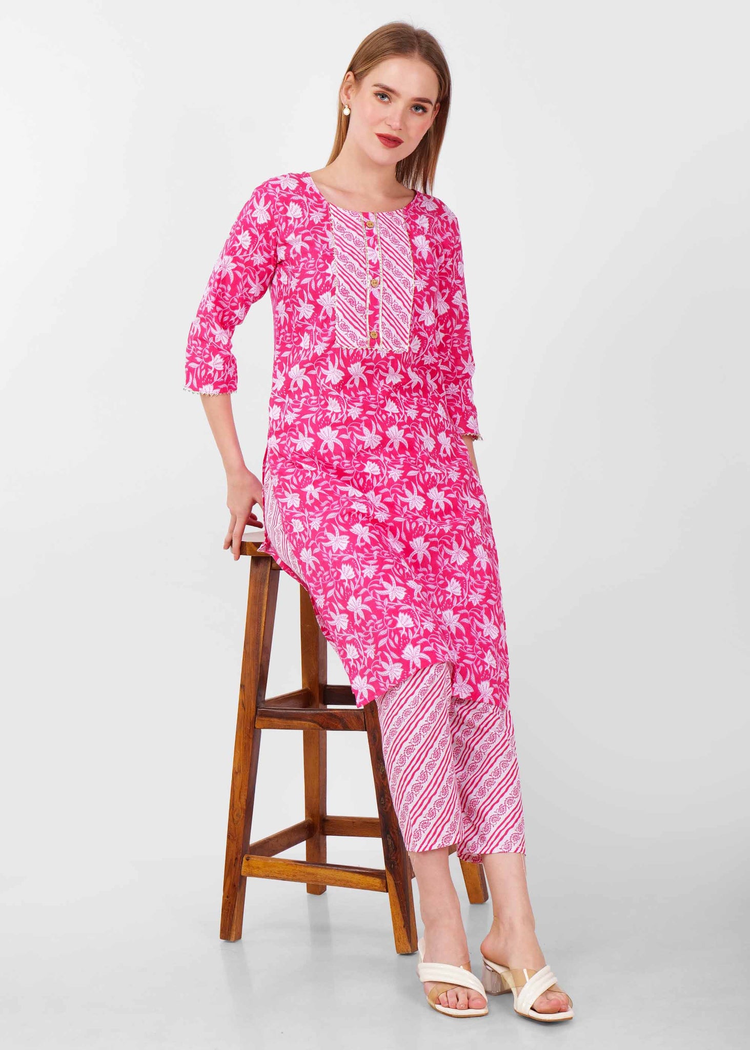 Hot Pink Kurta Pant