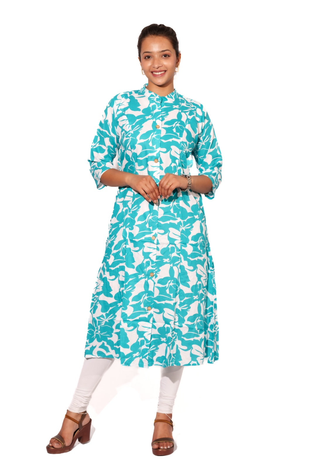 Sky Blue Rayon Kurti