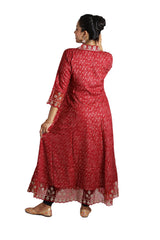 Red Rayon Anarkali Kurti