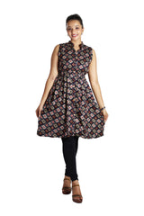 Fit & Flare Multi-Color Rayon Kurti