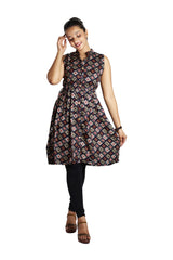 Fit & Flare Multi-Color Rayon Kurti