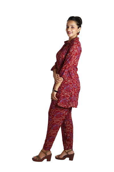 Red Wrikal Co-Ord Set
