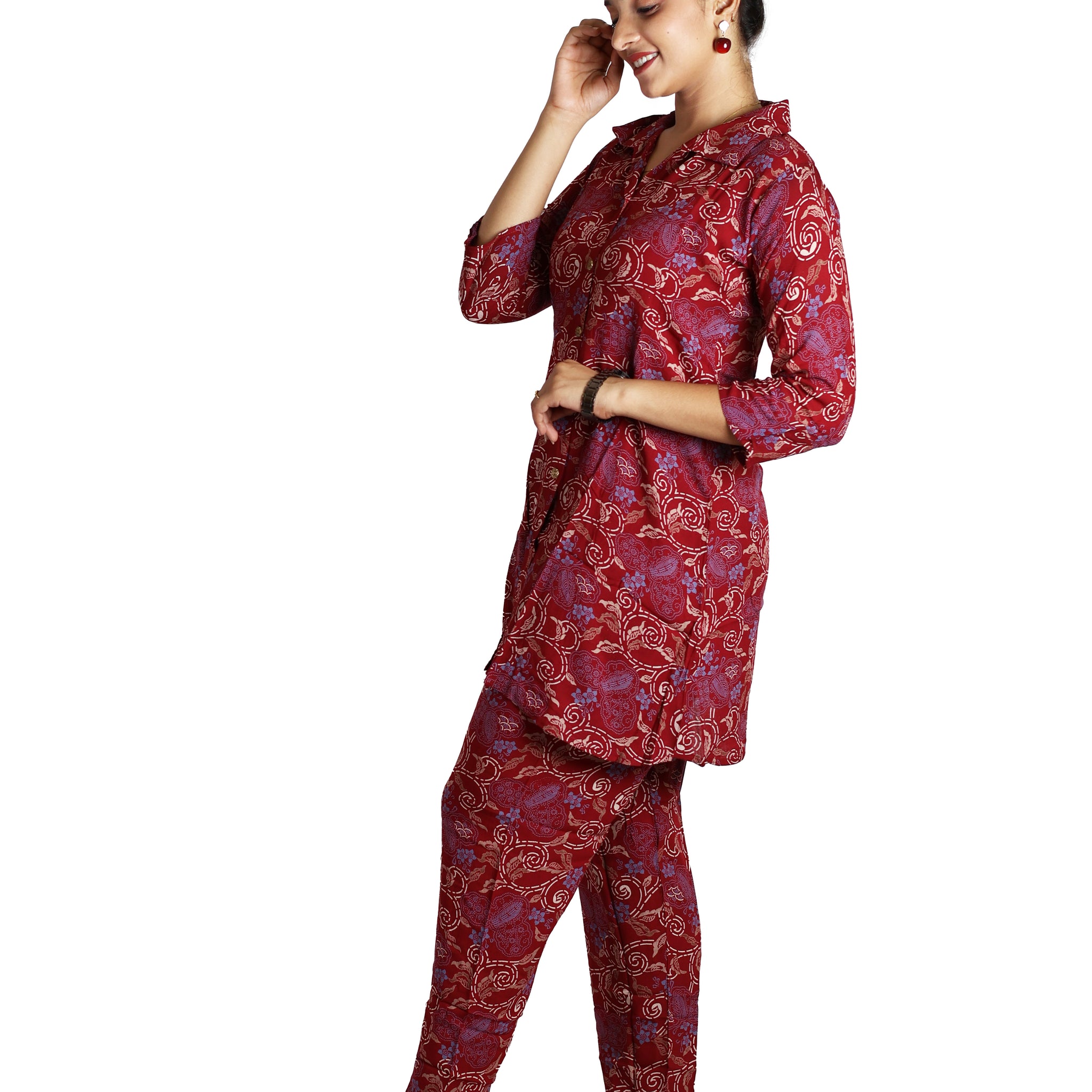 Red Wrikal Co-Ord Set