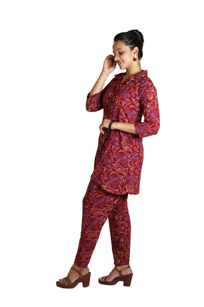 Red Wrikal Co-Ord Set