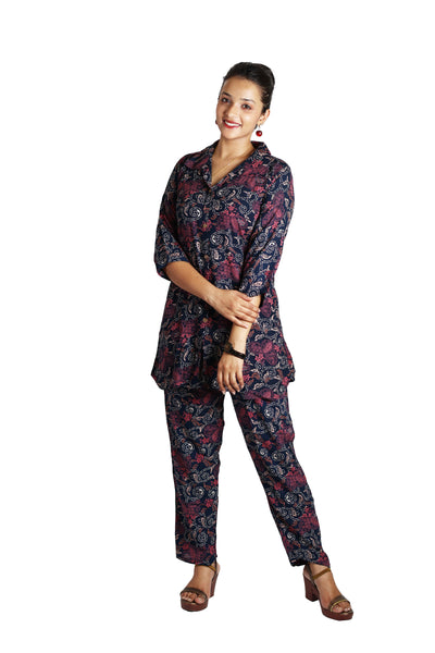 Dark Blue Wrikal Co-Ord Set
