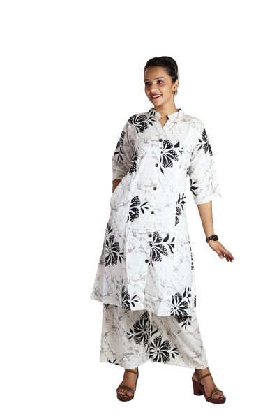 White Rayon Kurta Pant