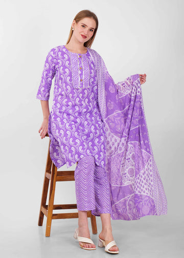Purple Kurta Set